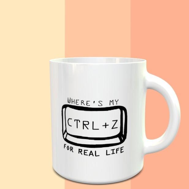 Where Is My Ctrl + Z For Real Life Mug - ThePeppyStore