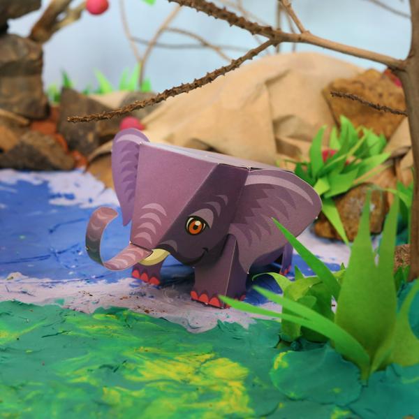 Mini Elephant DIY Paper Craft Kit - ThePeppyStore