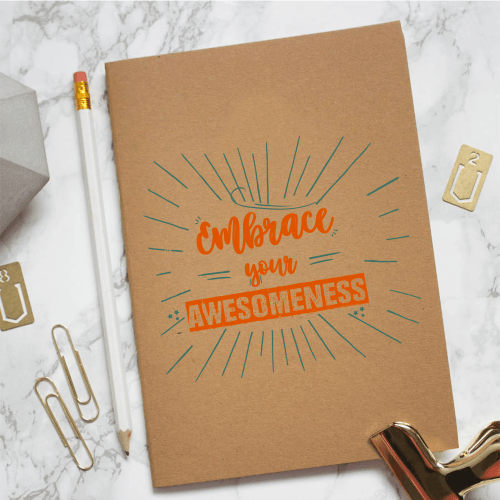 Embrace Your Awesomeness Kraft Notebook - ThePeppyStore
