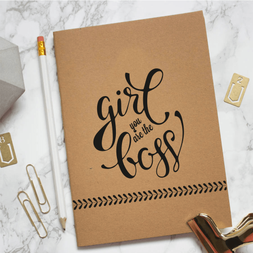 Girl You Are The Boss  Kraft Notebook - ThePeppyStore