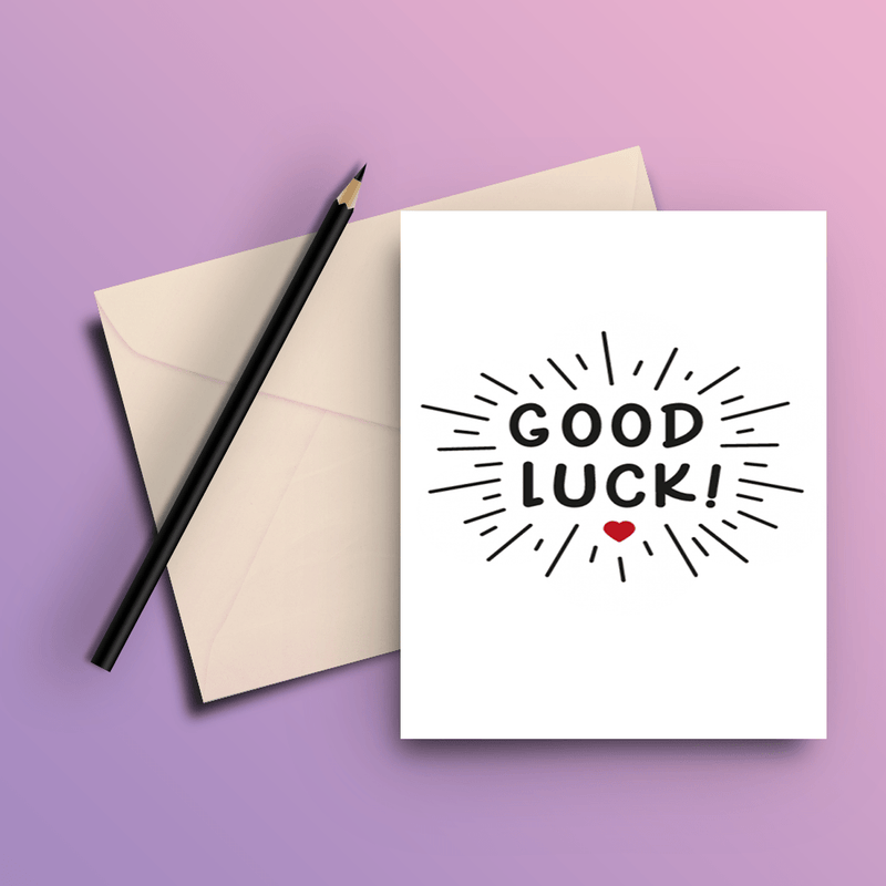 Good Luck Card - ThePeppyStore