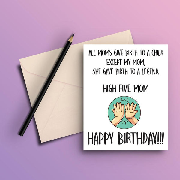 High five mom card - ThePeppyStore