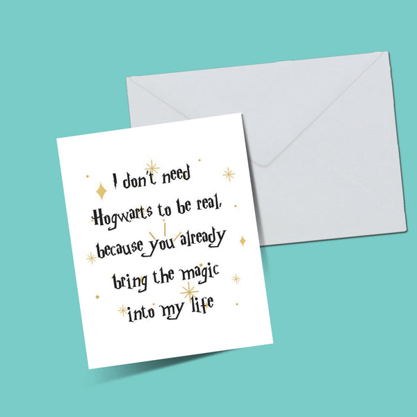 Hogwarts magic card - ThePeppyStore