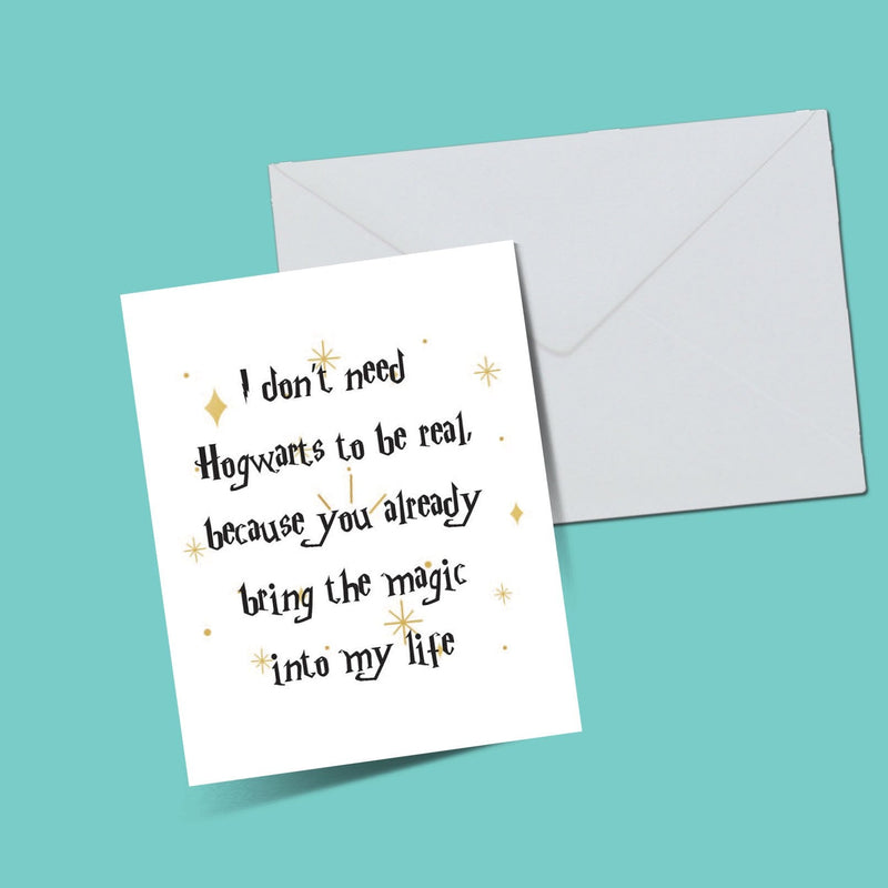 Hogwarts magic card - ThePeppyStore