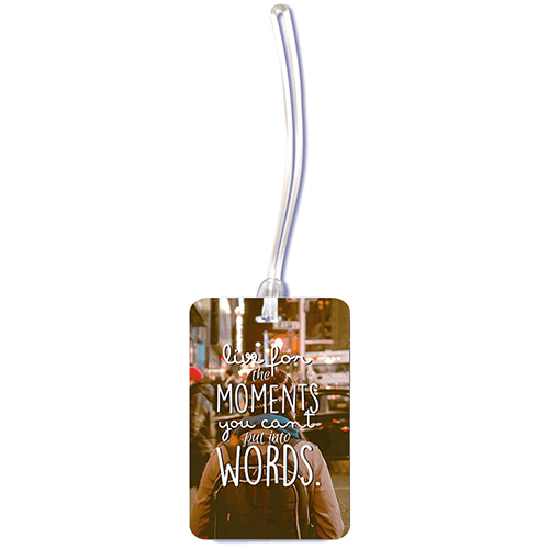 Live for the moment luggage tag - ThePeppyStore