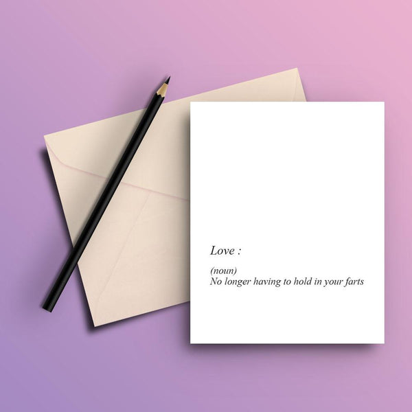 Love (noun) card - ThePeppyStore