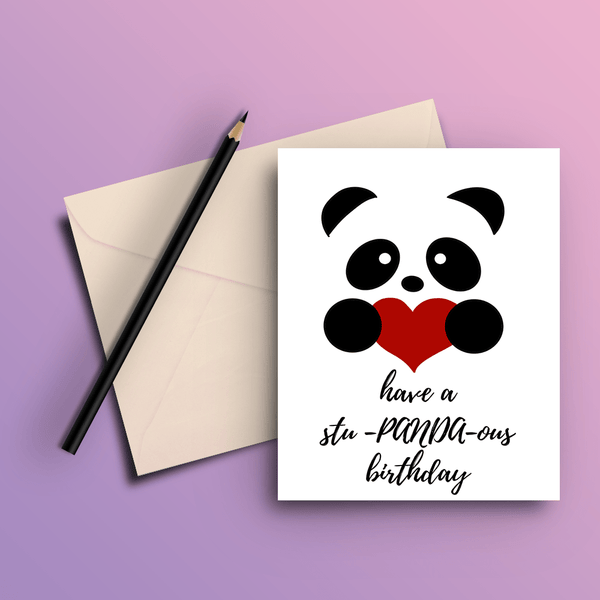Have A Stu-PANDAous Birthday Card - ThePeppyStore