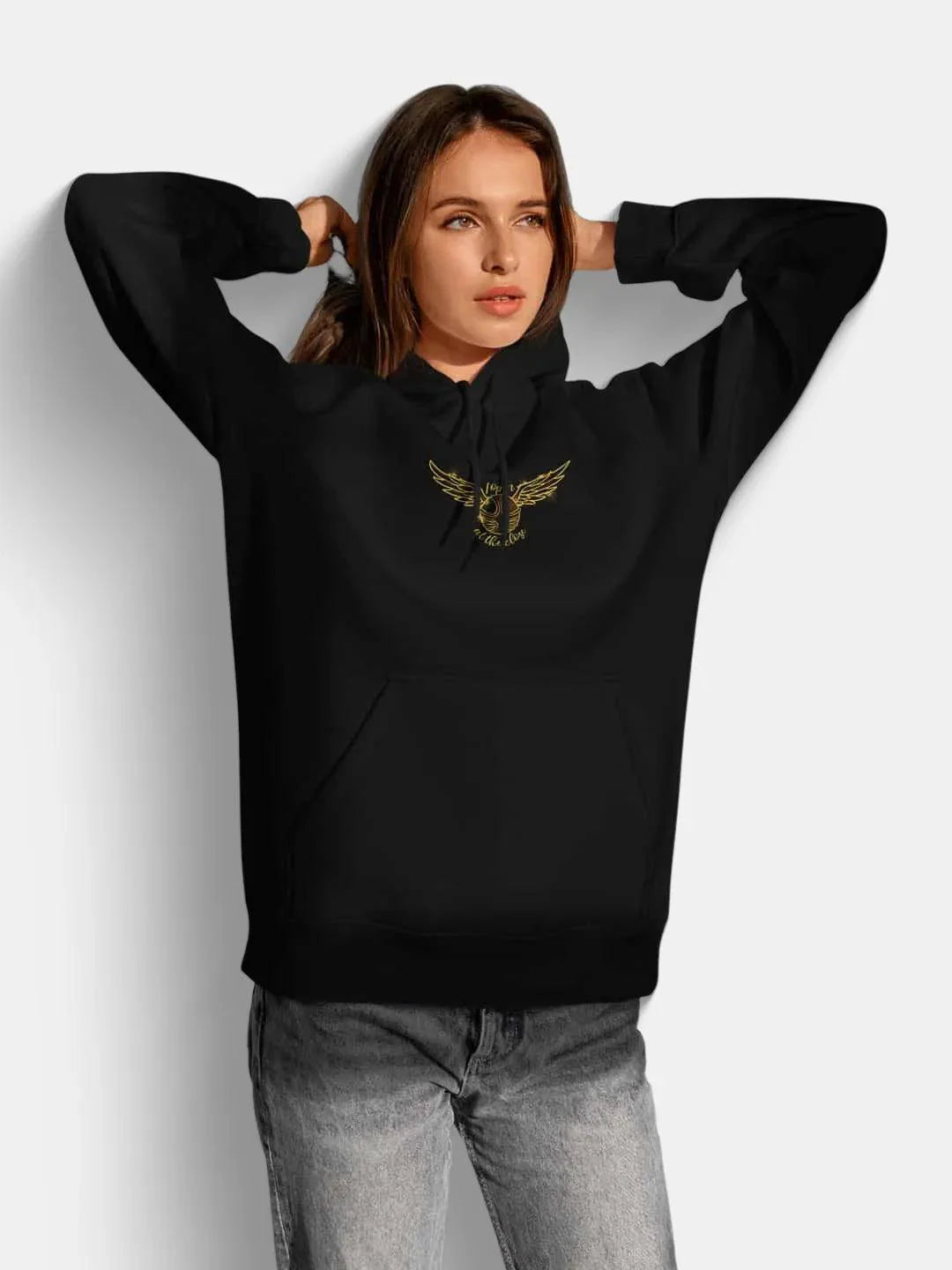 Quidditch Ball Womens Hoodie Black Colour - ThePeppyStore