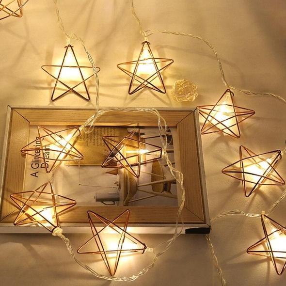 Star Metal Lights - Rose Gold - ThePeppyStore