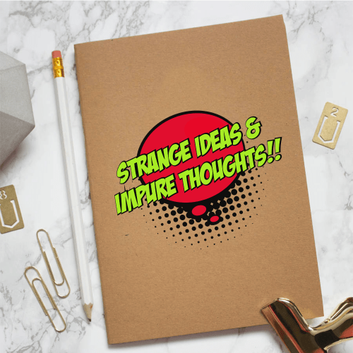 Strange Ideas and Impure Thoughts Kraft Notebook - ThePeppyStore