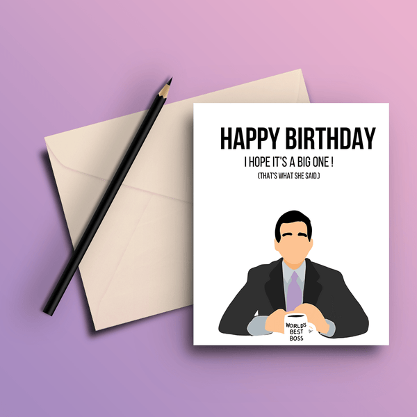 Happy Birthday Hope It's a Big One” Birthday Card - Official The