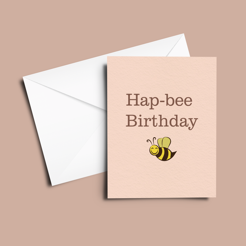 Hap-bee Birthday Card - ThePeppyStore