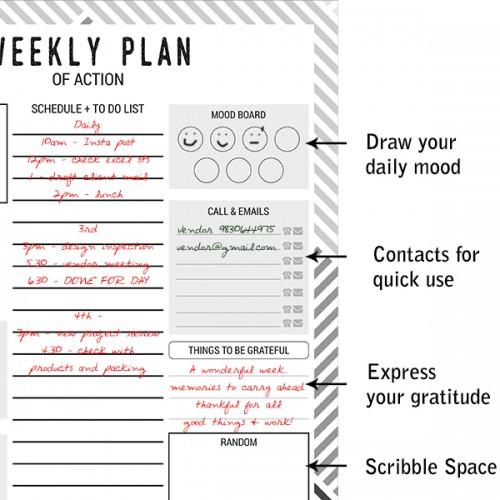 Weekly Plan Of Action Memo Pads - ThePeppyStore