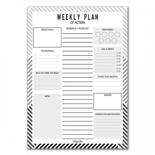 Weekly Plan Of Action Memo Pads - ThePeppyStore