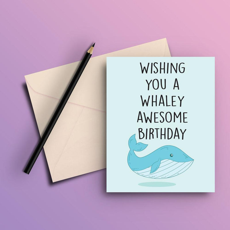 Whaley awesome birthday card - ThePeppyStore