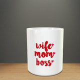 Wife Mom Boss Mug - ThePeppyStore