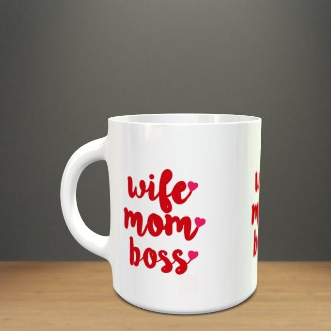 Wife Mom Boss Mug - ThePeppyStore