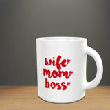 Wife Mom Boss Mug - ThePeppyStore