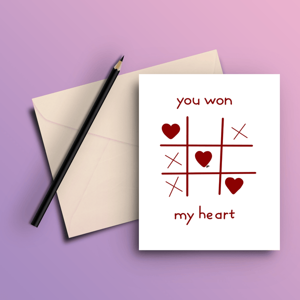 You Won My Heart Card - ThePeppyStore